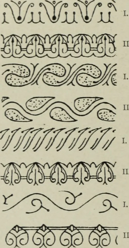 An illustration from Altai-Iran und VÃ¶lkerwanderung : ziergeschichtliche Untersuchungen Ã¼ber die Eintritt der Wander- und NordvÃ¶lker in die TreibhÃ¤user geistigen Lebens, 1917, leaf 215