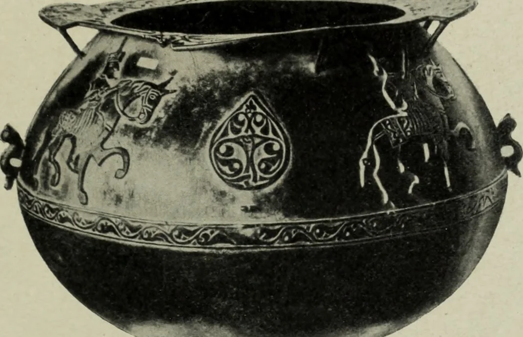 An illustration from Altai-Iran und VÃ¶lkerwanderung : ziergeschichtliche Untersuchungen Ã¼ber die Eintritt der Wander- und NordvÃ¶lker in die TreibhÃ¤user geistigen Lebens, 1917, leaf 92