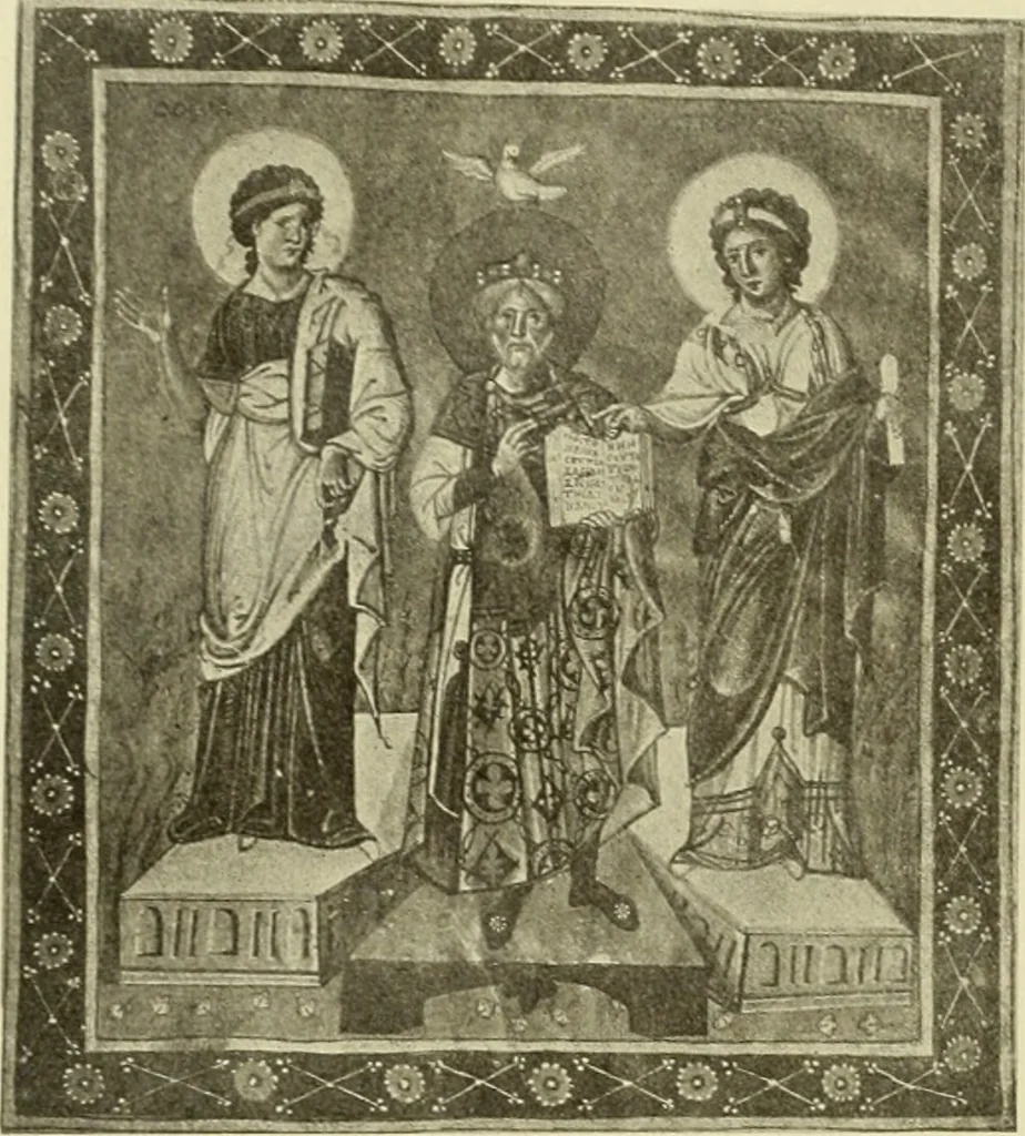 An illustration from Altchristliche und byzantinische Kunst, 1914, leaf 187