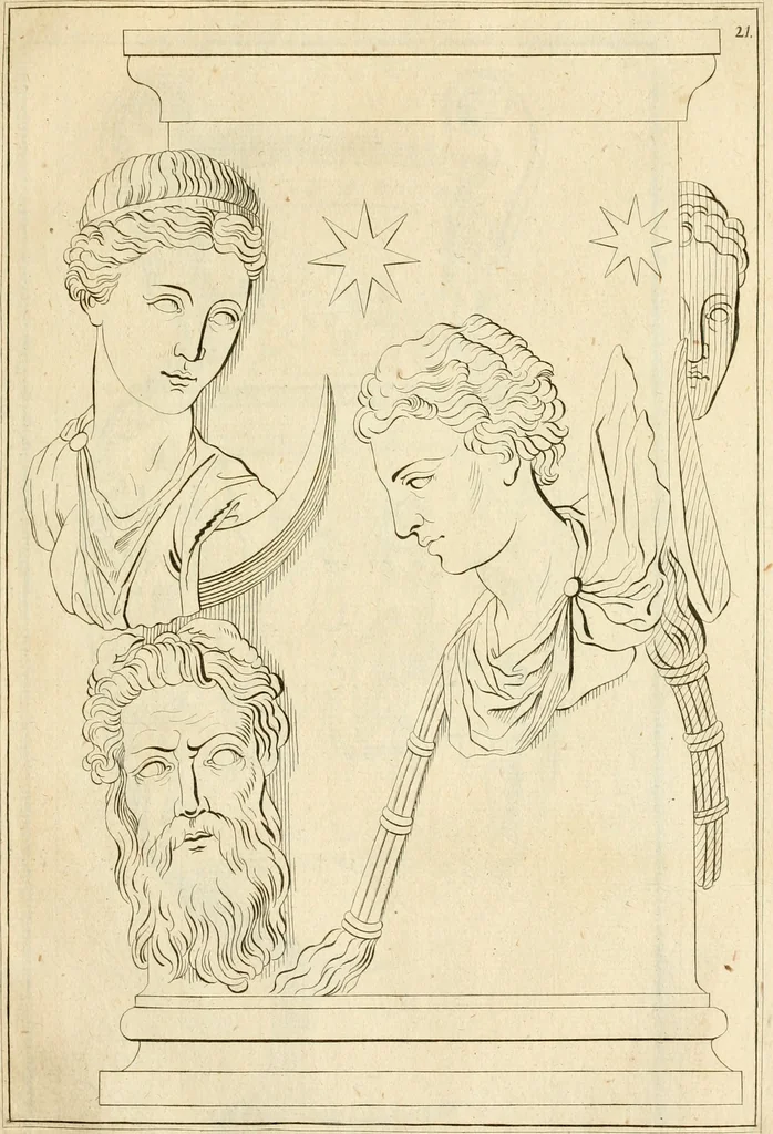 An illustration from Alte Denkmäler der Kunst, 1780, leaf 52