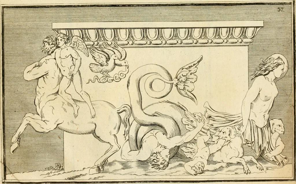 An illustration from Alte Denkmäler der Kunst, 1780, leaf 66