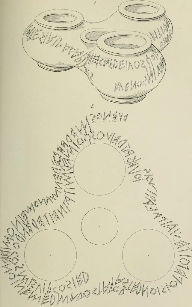 An illustration from Altitalische Studien, 1883, leaf 86