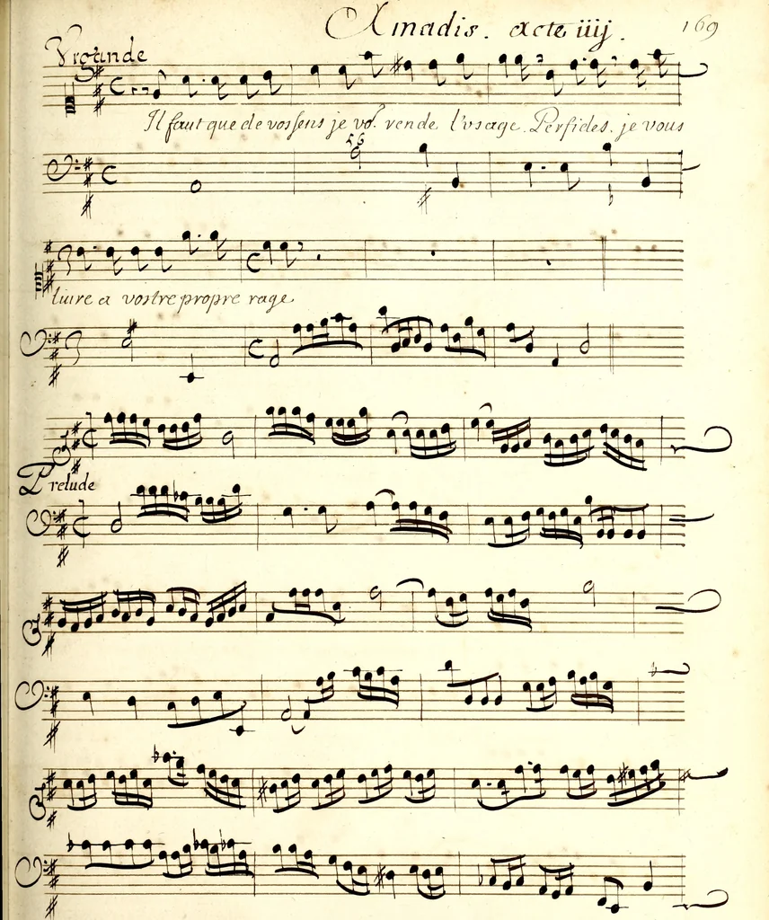 An illustration from Amadis : tragedie ; Proserpine ; Cadmus, 1700, leaf 176
