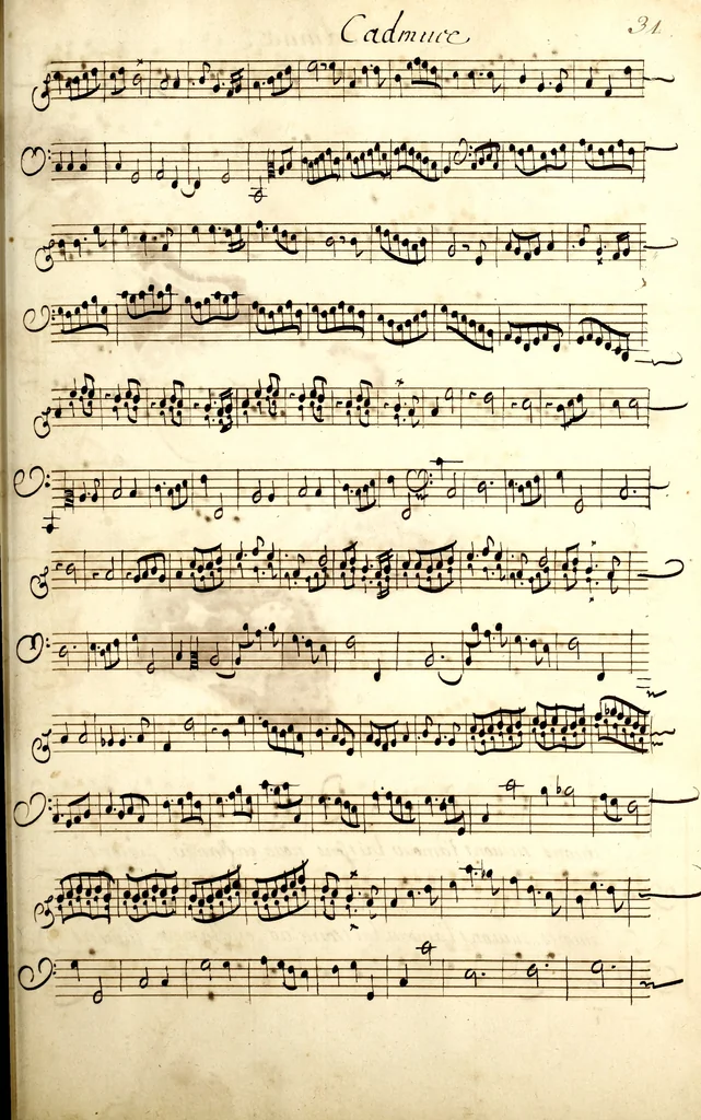 An illustration from Amadis : tragedie ; Proserpine ; Cadmus, 1700, leaf 346