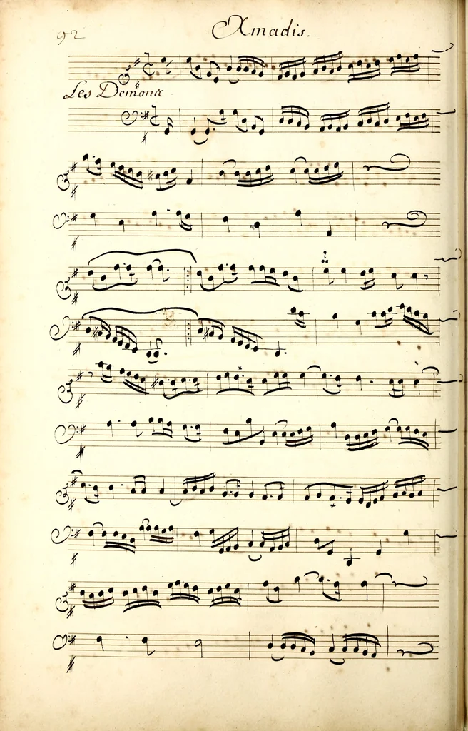 An illustration from Amadis : tragedie ; Proserpine ; Cadmus, 1700, leaf 99