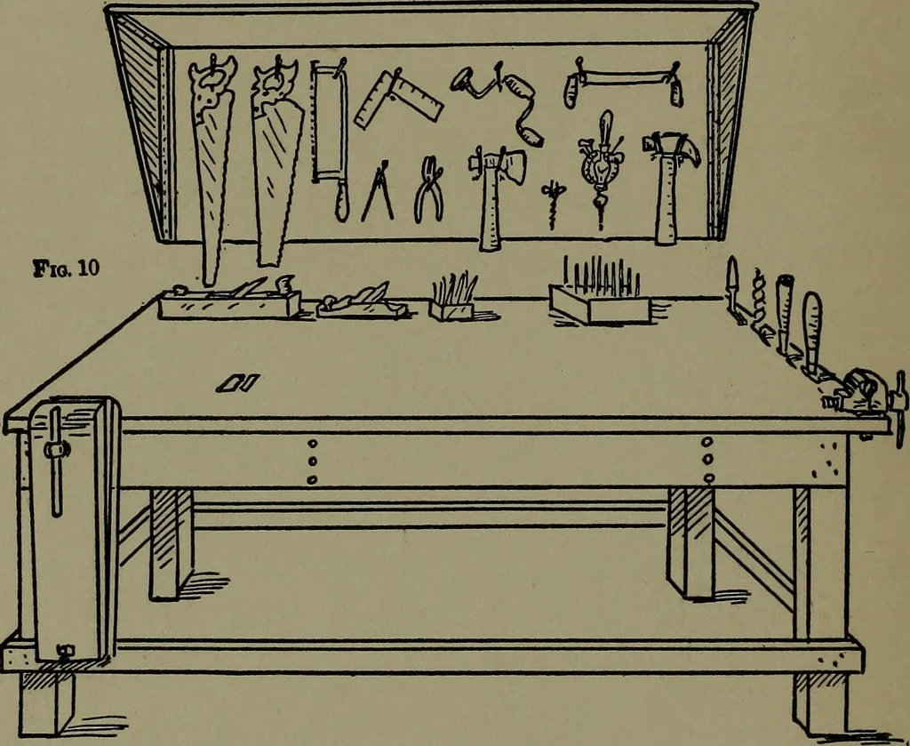 An illustration from The amateur carpenter, 1915, leaf 55