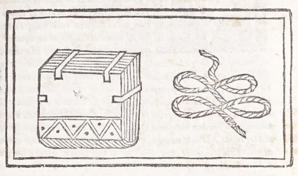 An illustration from Ambrosii Novidii Fracci Ferentinatis Sacrorum fastorum libri XII : cum romanis consuetudinibus per totum annũ, suisq[ue] causis, ac stellis, et numinũ nostrorum introductionibus : adhibitis XII. mensibvs, XII. apost. tutelis, rebus gestis, necnõ figuris, ac fabulis ad rẽ faciẽtibus, à suis tenebris ad lucẽ, idest Christum, reductis : opus sane sic post natalẽ domini à nullo antea scriptum aut editum, 1547, leaf 31