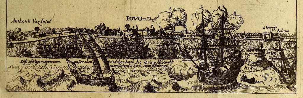 An illustration from Ambrosij Richszhoffers, braszilianisch- und west indianische Reisze Beschreibung, 1677, leaf 71
