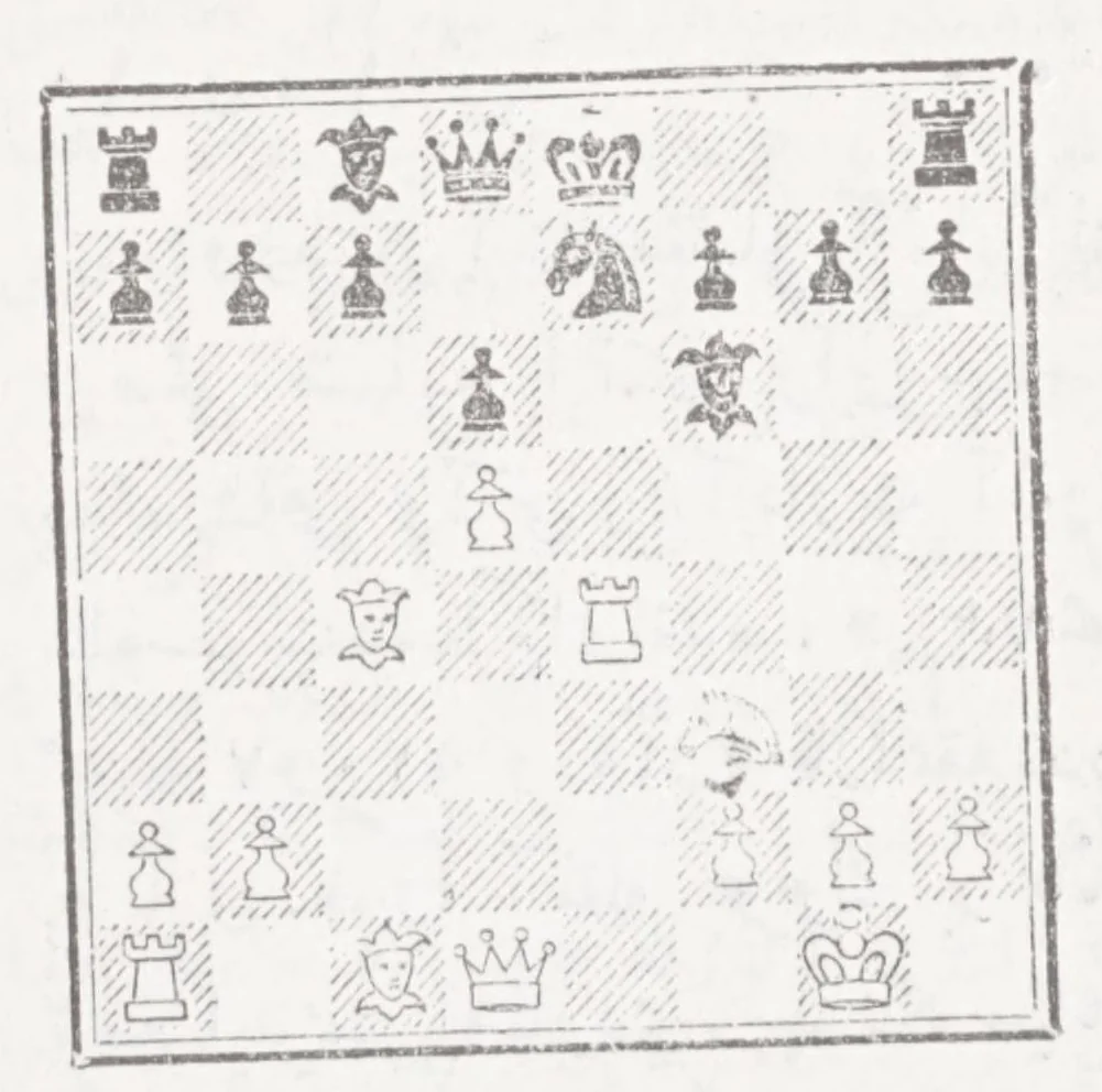 An illustration from Amelı̂ ve nazari şatranç rehberi, 1927, leaf 76