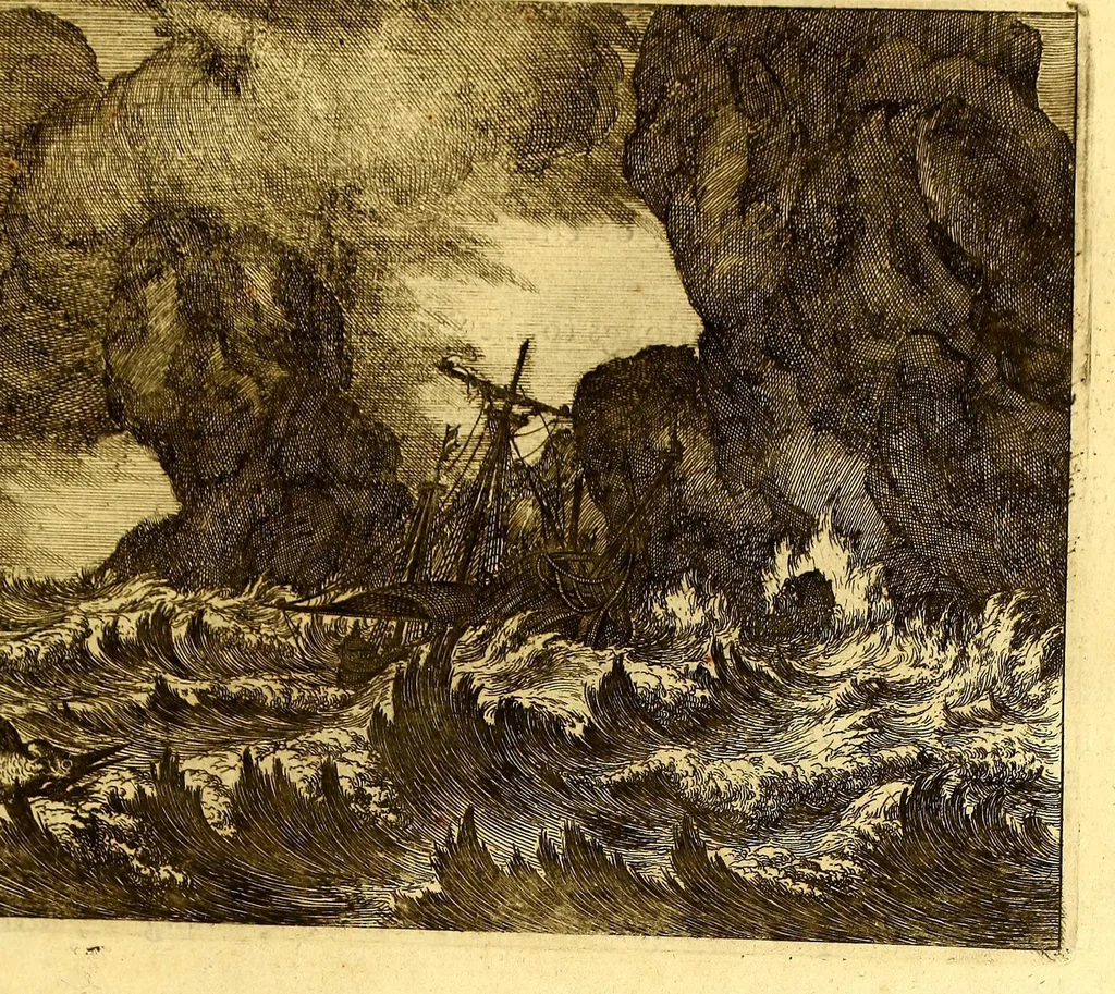 An illustration from America: being an accurate description of the Nevv VVorld; : containing the original of the inhabitants; the remarkable voyages thither: the conquest of the vast empires of Mexico and Peru, their ancient and later vvars. With their several plantations, many, and rich islands; their cities, fortresses, towns, temples, mountains, and rivers: their habits, customs, manners, and religions; their peculiar plants, beasts, birds, and serpents., 1670, leaf 663