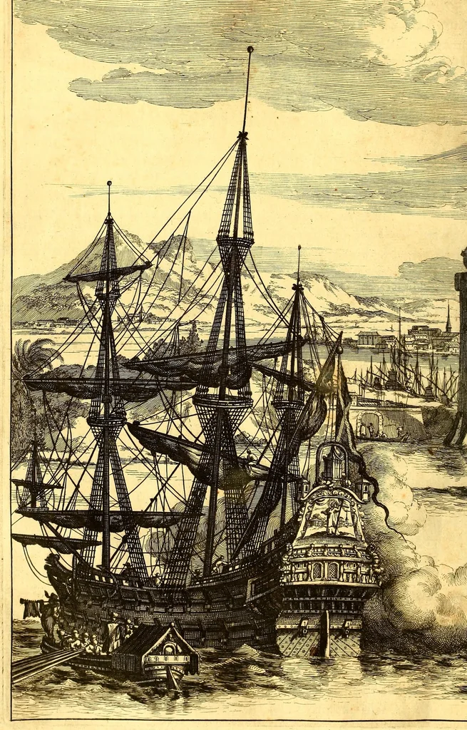An illustration from America: being the latest, and most accurate description of the Nevv VVorld; : containing the original of the inhabitants, and the remarkable voyages thither. The conquest of the vast empires of Mexico and Peru, and other large provinces and territories, with the several European plantations in those parts. Also their cities, fortresses, towns, temples, mountains, and rivers. Their habits, customs, manners, and religions. Their plants, beasts, birds, and serpents. With an appendix, containing, besides several other considerable additions, a brief survey of what hath been discover'd of the unknown South-Land and the Arctick region., 1671, leaf 410