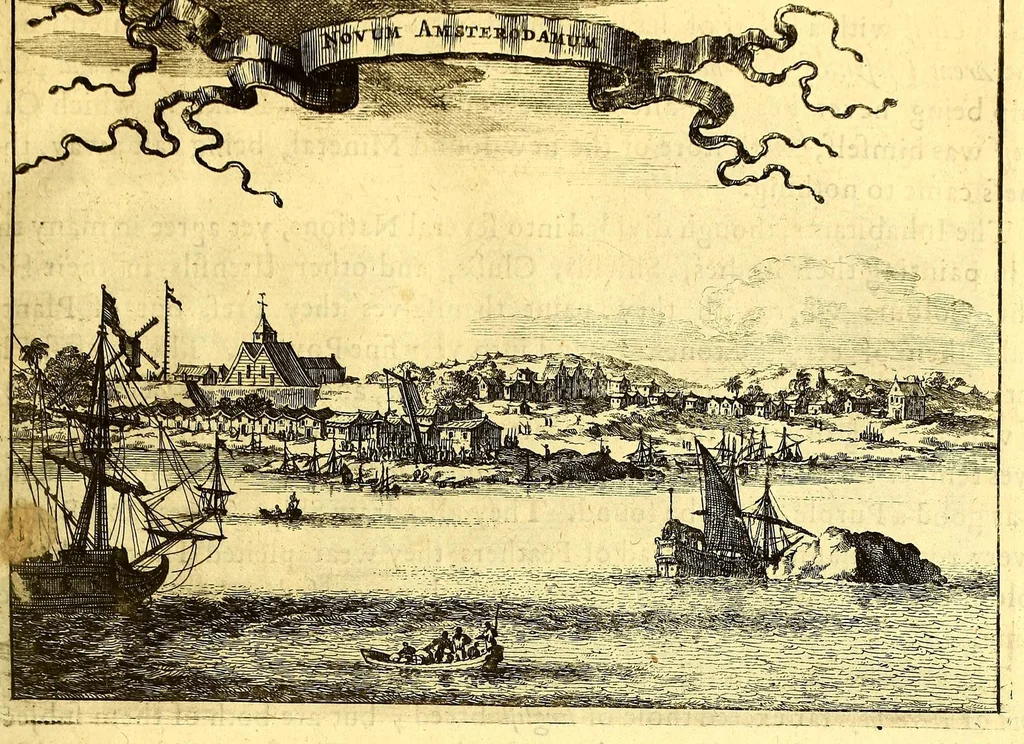 An illustration from America: being the latest, and most accurate description of the Nevv VVorld; : containing the original of the inhabitants, and the remarkable voyages thither. The conquest of the vast empires of Mexico and Peru, and other large provinces and territories, with the several European plantations in those parts. Also their cities, fortresses, towns, temples, mountains, and rivers. Their habits, customs, manners, and religions. Their plants, beasts, birds, and serpents. With an appendix, containing, besides several other considerable additions, a brief survey of what hath been discover'd of the unknown South-Land and the Arctick region., 1671, leaf 201