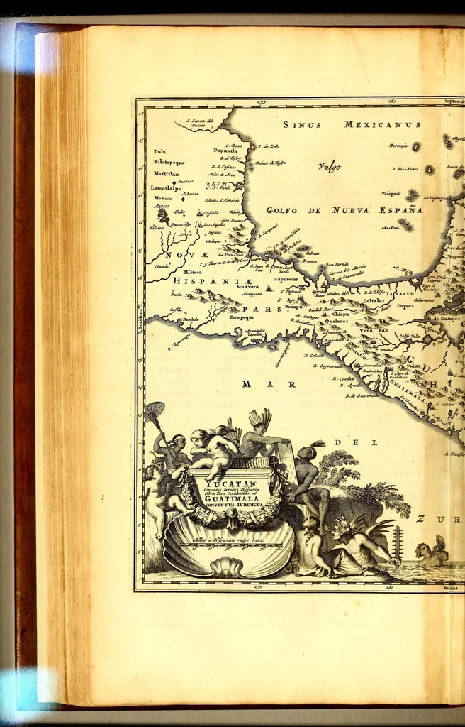 An illustration from America: being the latest, and most accurate description of the Nevv VVorld; : containing the original of the inhabitants, and the remarkable voyages thither. The conquest of the vast empires of Mexico and Peru, and other large provinces and territories, with the several European plantations in those parts. Also their cities, fortresses, towns, temples, mountains, and rivers. Their habits, customs, manners, and religions. Their plants, beasts, birds, and serpents. With an appendix, containing, besides several other considerable additions, a brief survey of what hath been discover'd of the unknown South-Land and the Arctick region., 1671, leaf 274
