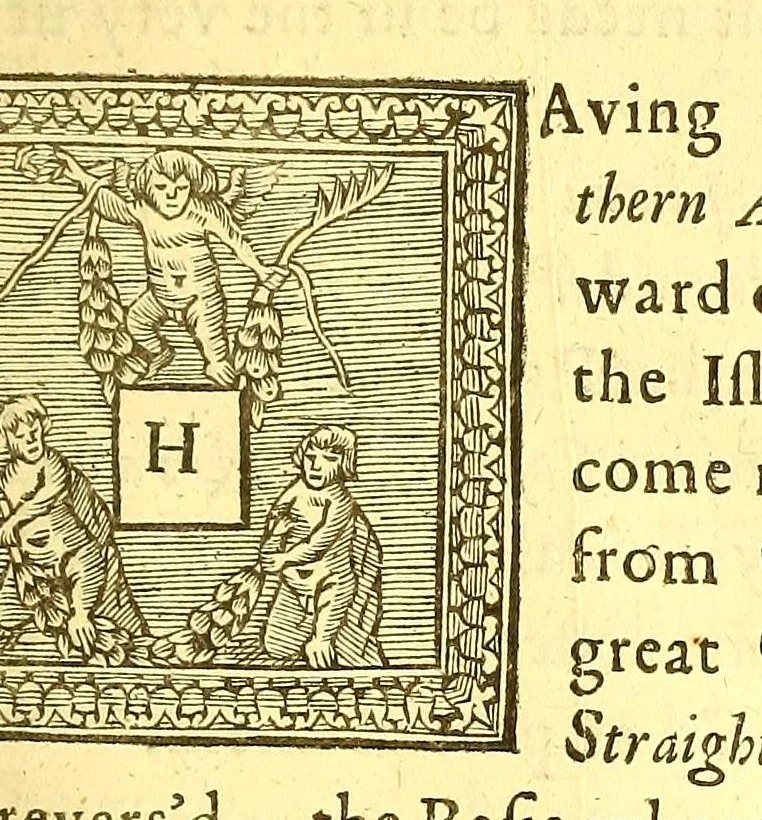 An illustration from America: being the latest, and most accurate description of the Nevv VVorld; : containing the original of the inhabitants, and the remarkable voyages thither. The conquest of the vast empires of Mexico and Peru, and other large provinces and territories, with the several European plantations in those parts. Also their cities, fortresses, towns, temples, mountains, and rivers. Their habits, customs, manners, and religions. Their plants, beasts, birds, and serpents. With an appendix, containing, besides several other considerable additions, a brief survey of what hath been discover'd of the unknown South-Land and the Arctick region., 1671, leaf 497