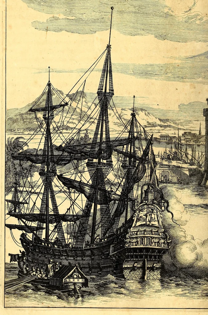 An illustration from America: being the latest, and most accurate description of the Nevv VVorld; : containing the original of the inhabitants, and the remarkable voyages thither. The conquest of the vast empires of Mexico and Peru, and other large provinces and territories, with the several European plantations in those parts. Also their cities, fortresses, towns, temples, mountains, and rivers. Their habits, customs, manners, and religions. Their plants, beasts, birds, and serpents. With an appendix, containing, besides several other considerable additions, a brief survey of what hath been discover'd of the unknown South-Land and the Arctick region., 1671, leaf 442