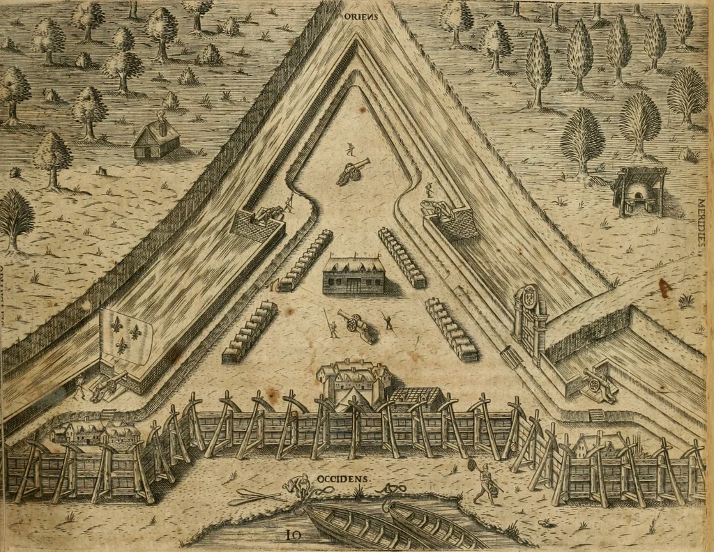 An illustration from America, das ist, Erfindung vnd Offenbahrung der Newen Welt : deroselbigen Völcker, Gestalt, Sitten, Gebräuch, Policey vnd Gottesdienst, 1617, leaf 126
