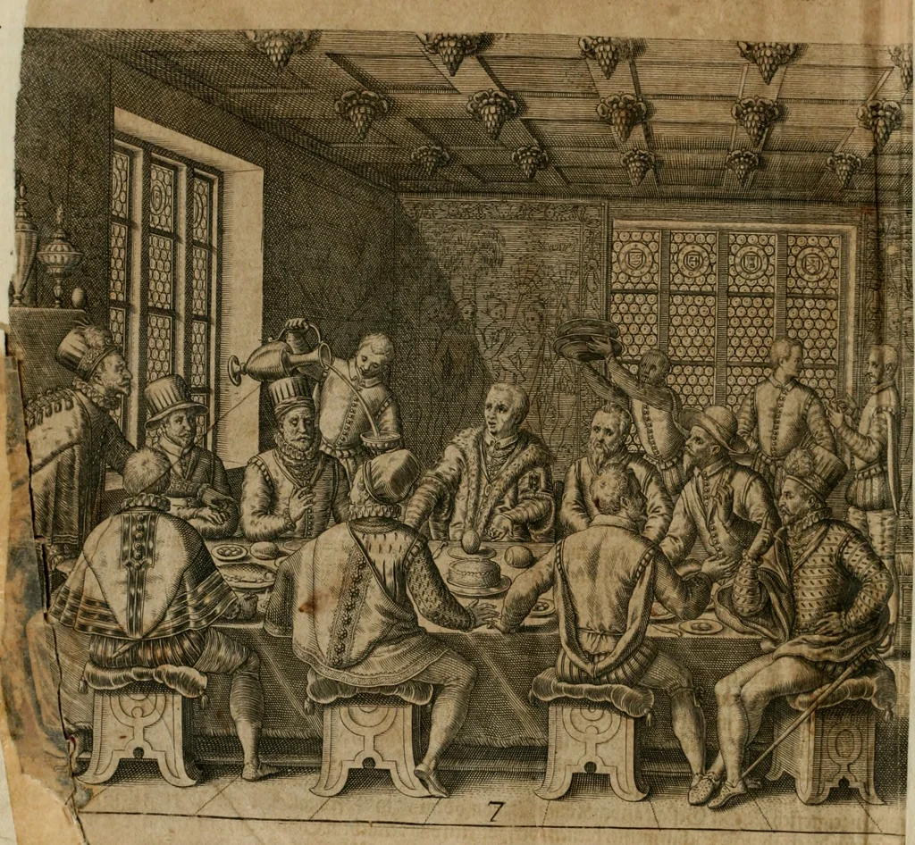 An illustration from America, das ist, Erfindung vnd Offenbahrung der Newen Welt : deroselbigen Völcker, Gestalt, Sitten, Gebräuch, Policey vnd Gottesdienst, 1617, leaf 15