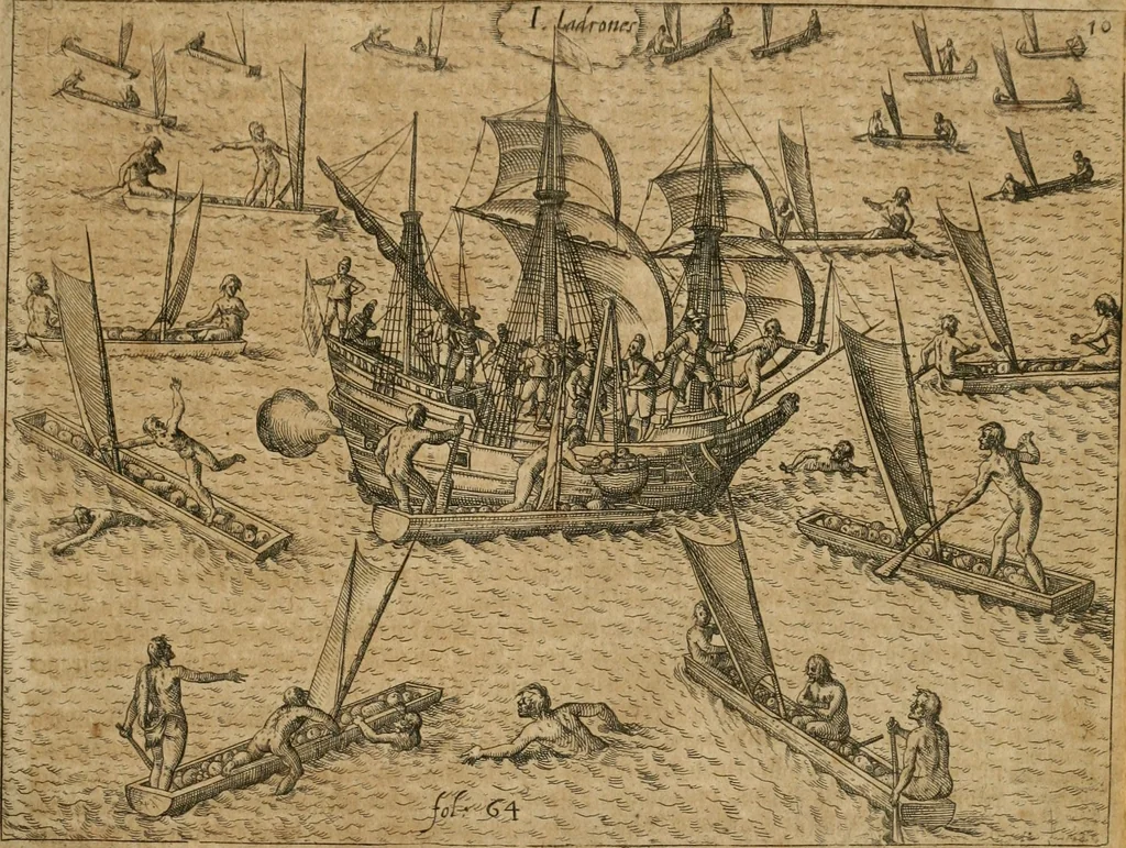 An illustration from America, das ist, Erfindung vnd Offenbahrung der Newen Welt : deroselbigen Völcker, Gestalt, Sitten, Gebräuch, Policey vnd Gottesdienst, 1617, leaf 236