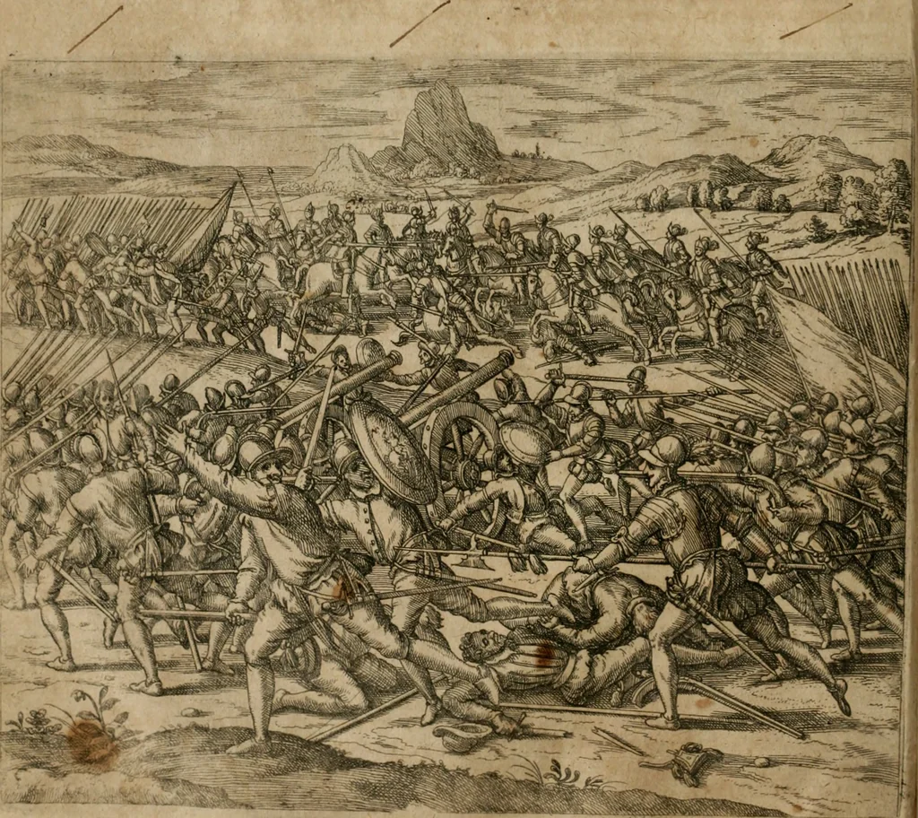 An illustration from America, das ist, Erfindung vnd Offenbahrung der Newen Welt : deroselbigen Völcker, Gestalt, Sitten, Gebräuch, Policey vnd Gottesdienst, 1617, leaf 79