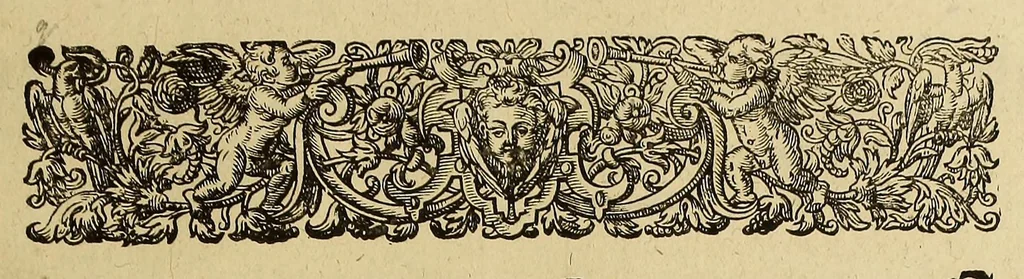 An illustration from Americae achter Theil, : in welchem erstlich beschrieben wirt das mächtige vnd goldtreiche Königreich Guiana, zu norden dess grossen Flusses Oronoke, sonsten Oregliana gennant, gelegen, sampt desselbigen fürnembsten vnd reichsten Hauptstätten Manoa vnd Macuieguarai, auch die fürnembste vnd köstlichste Kauffmannschafften die dieses Königreich vberflüssig in sich hat. Item, eine kurtze Beschreibung der vmbligenden Landtschafften Emereia, Arromaia, Amapaia, Topago, &c. in welchen neben andern Völckern die kriegische Weiber, von den alten Amazones genannt, wohnen, sampt kurtzer meldung 53-grosser Wasserströhm, vnter denen der Oronoke der gröste ist, vnd sich wol 500. Teutscher Meil in das Landt hineyn, bey nahe an die mächtige Statt Quito in Peru, erstreckt. Alles mit fleiss beschrieben durch den gestrengen, Edlen vn[d] vesten Walthern Ralegh, Rittern, vnd Hauptmann vber jrer Kön. Mayest. auss Engellandt Leibs Guardi, welcher neben dem auff dem Meer auch wolgeübten Hauptmann, Lorentz Keymis alles selber erfahren vnd gesehen hat im Jar 1595. vnd 1596. Zum andern, die reyse dess Edlen vnd vesten Thomas Candisch, welcher im Jar 1586. mit. 3. Schiffen in Engellandt aussgefahren, und nach dem er das Meer bey die 13000. Engelländischer Meil befelgt, in Anno 1588. wider an ist gelanget, sampt Erzehlung aller Abentheuwer Geschichten so jm auff dieser Reyss zu handen gestossen seynd. Durch Frantzen Prettie einen Engelländer, welcher dieser Fahrt persönlich hat beygewohnet, von Tag zu Tag auffgezeichnet. Vnd zum dritten die letzte Reyss der gestrengen, Edlen vnd vesten Frantzen Draeck vnd Iohan Hauckens, Rittern, welche Anno 1595. mit 6. der Königin und 21. andern Schiffen, darauff 2500. Mann gewesen, in Engellandt abgesegelt in die Occidentalische Indien, die Statt Panama eynzunemmen, auff welcher Reyse sie beyde jr Leben beschlossen haben., 1599, leaf 153