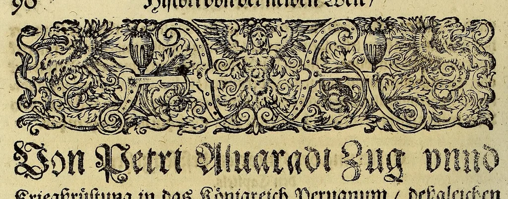 An illustration from Americae das fünffte Buch,, 1595, leaf 100