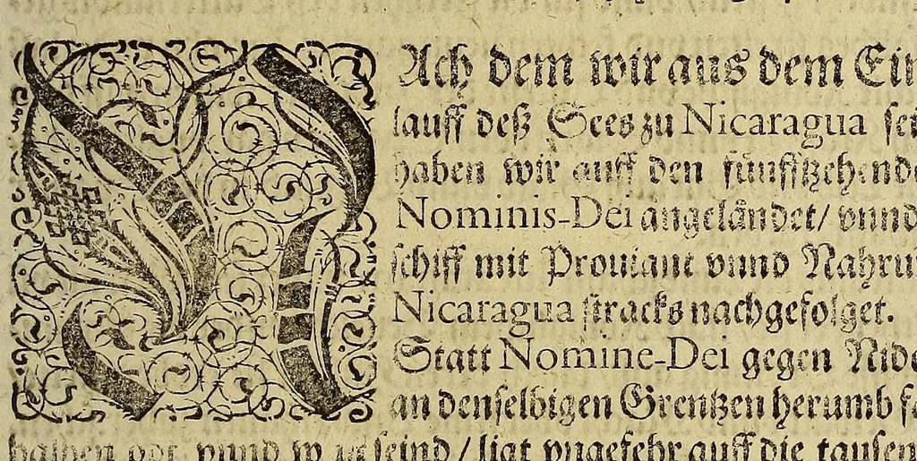 An illustration from Americae das fünffte Buch,, 1595, leaf 87