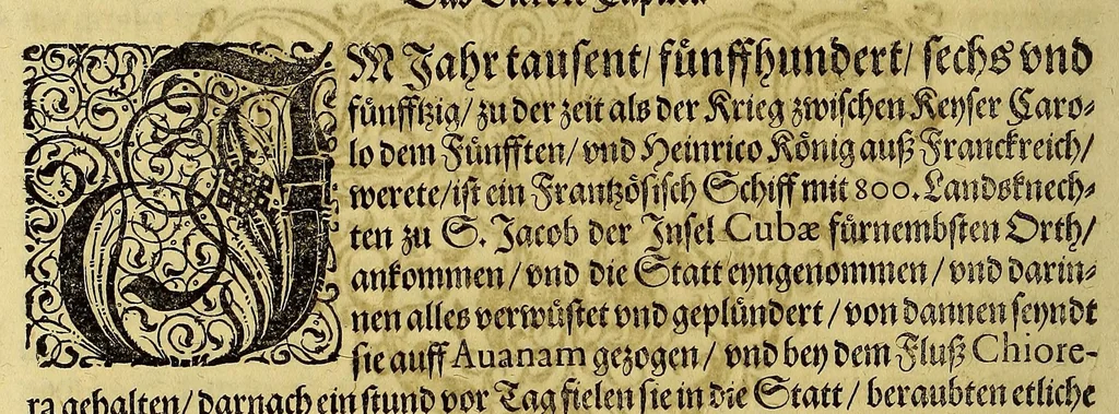 An illustration from Americae das fünffte Buch,, 1613, leaf 32