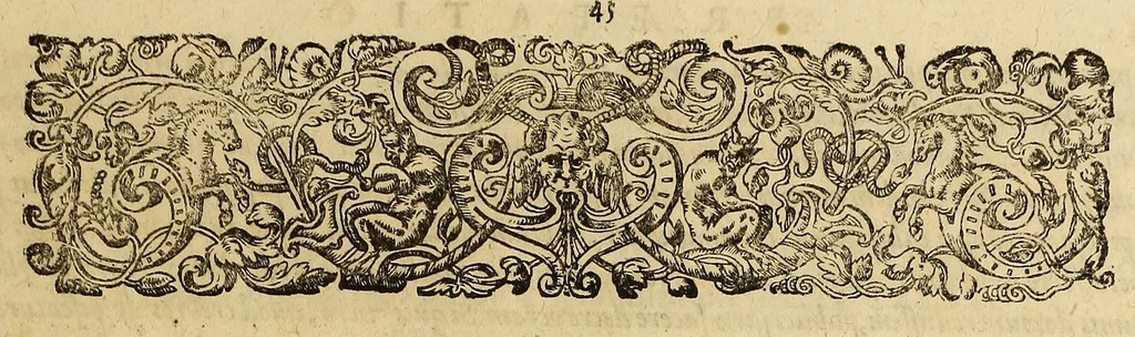 An illustration from Americae pars decima: : quae continentur, I. Duae navigationes Dn. Americi Vesputii, sub auspiciis Castellani regis, Ferdinandi susceptae. II. Solida narratio de moderno provinciae Virginiae statu, qua ratione tandem pax cum Indianis coaluerit, ac castella aliquot ad regionis praesidium ab Anglis extructa fuerint; additâ historiâ lectu jucundissimâ, quomodo Pokahuntas, regis Virginiae Powhatani filia, primori cuidam Anglo nupserit; authore Raphe Hamor Virginiae secretario. III. Vera descriptio Novae Angliae, quae Americae pars ad septentrionalem Indiam spectat, à capitaneo Johanne Schmidt, equite atque admirali delineata: cui accessit discursus, quomodo in secunda navigatione à Gallis captus, anno 1616. demum liberatus fuerit. Omnia nunc primùm in lucem edita, atque eleganter in aes incisis iconibus illustrata, / sumptibus ac studio Johann-Theodori de Bry, 1619, leaf 51