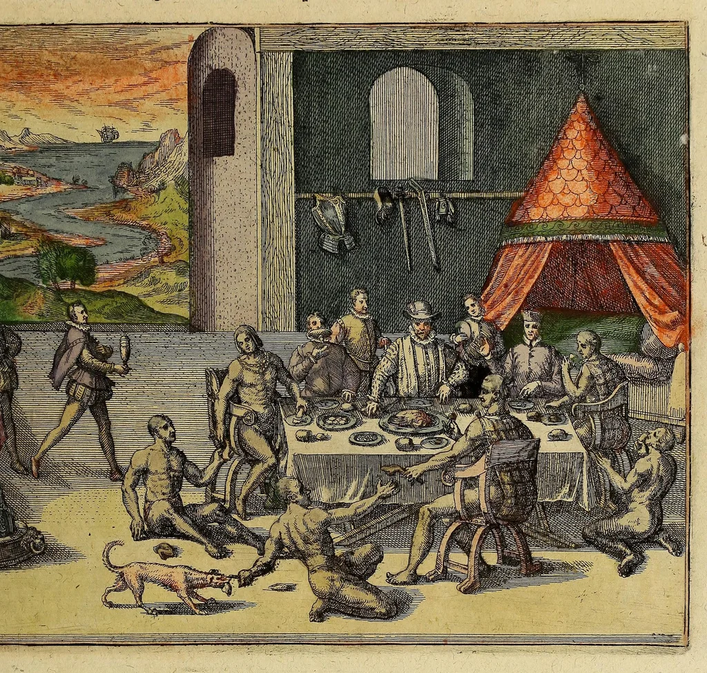 An illustration from Americae pars quinta, 1595, leaf 35