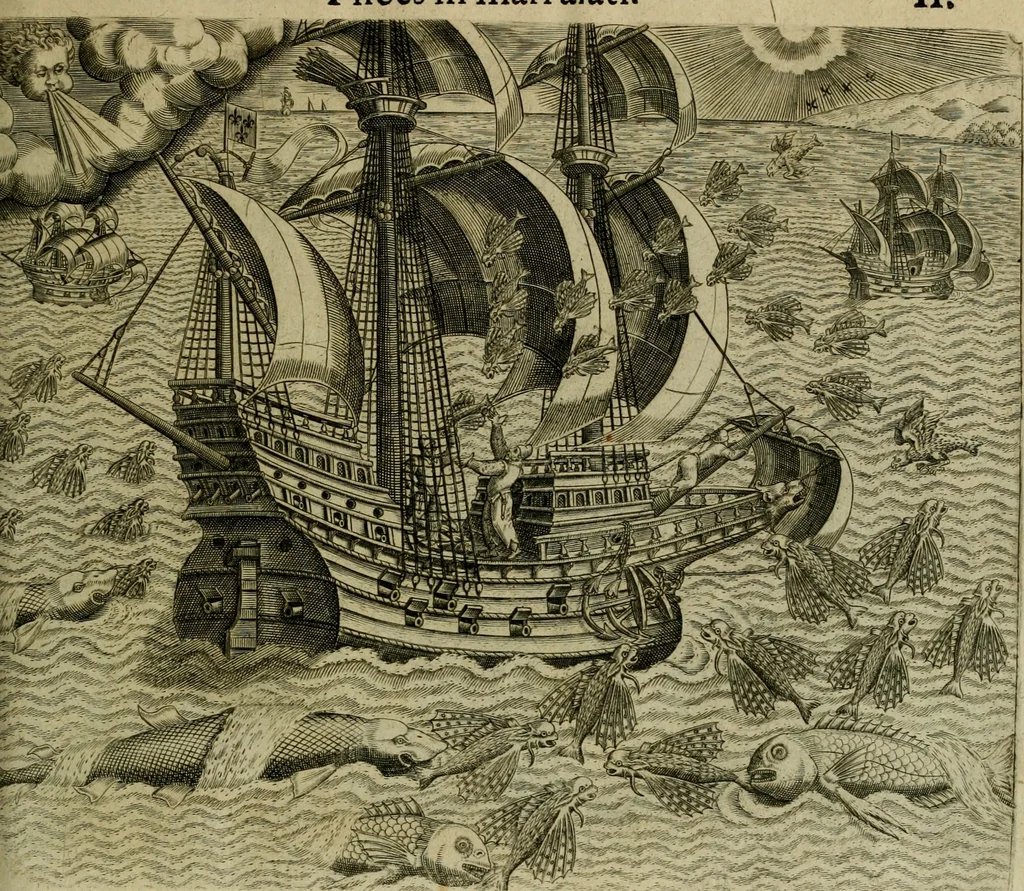 An illustration from Americae pars qvarta, siue, Insignis & admiranda historia de reperta primùm Occidentali India à Christophoro Columbo anno M. CCCCXCII, 1594, leaf 166