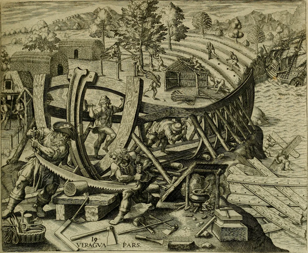 An illustration from Americae pars qvarta, siue, Insignis & admiranda historia de reperta primùm Occidentali India à Christophoro Columbo anno M. CCCCXCII, 1594, leaf 200