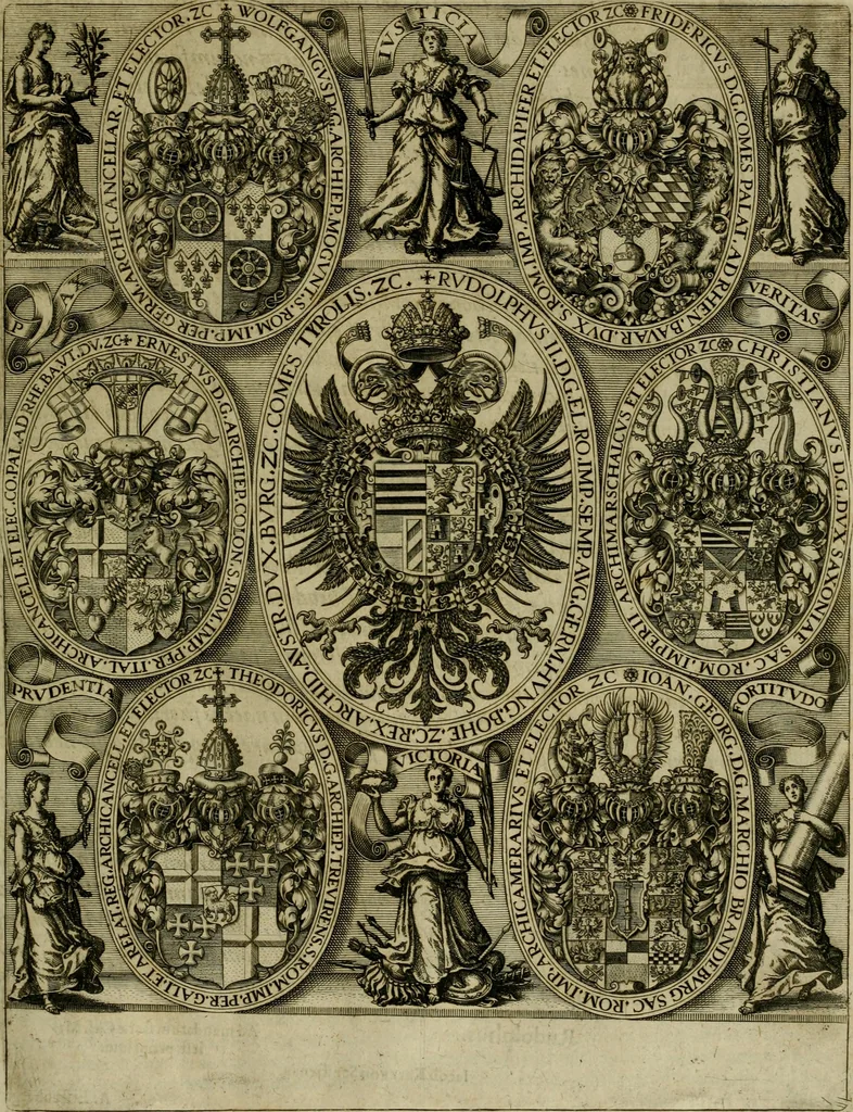 An illustration from Americae pars qvarta, siue, Insignis & admiranda historia de reperta primùm Occidentali India à Christophoro Columbo anno M. CCCCXCII, 1594, leaf 8