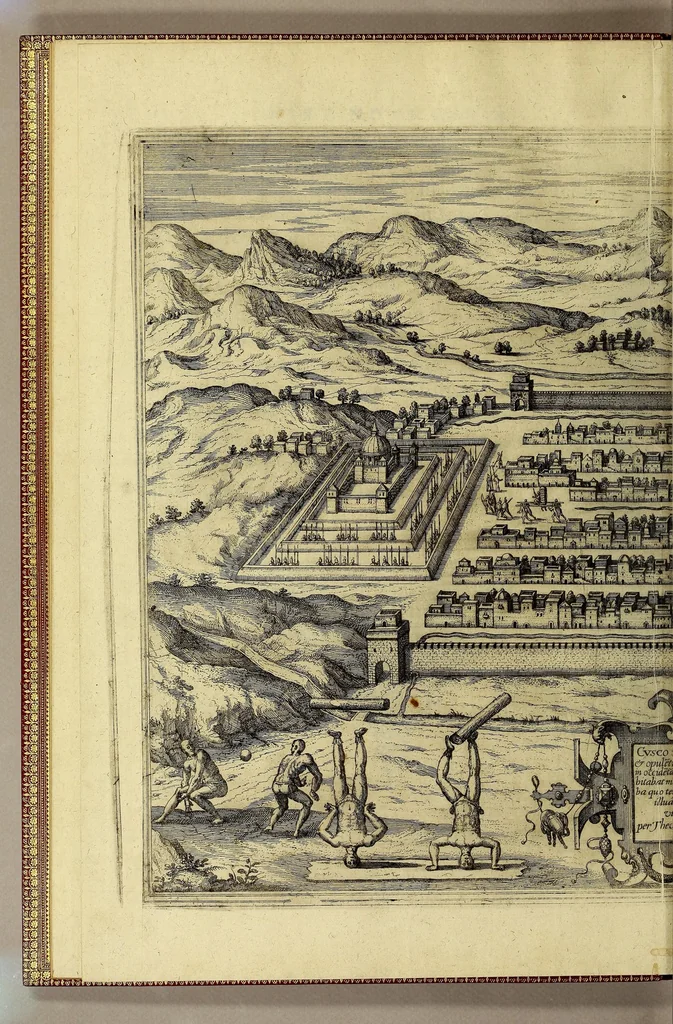 An illustration from Americae pars sexta., 1596, leaf 12