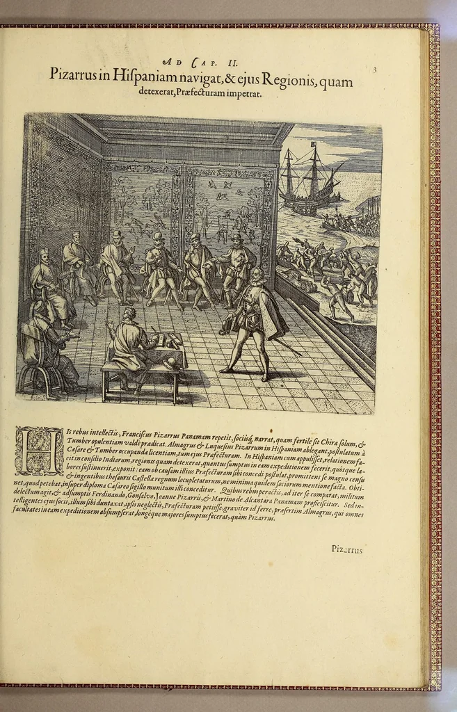 An illustration from Americae pars sexta., 1617, leaf 101