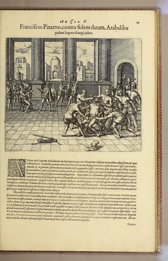 An illustration from Americae pars sexta., 1617, leaf 117