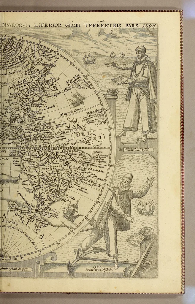 An illustration from Americae pars sexta., 1617, leaf 13