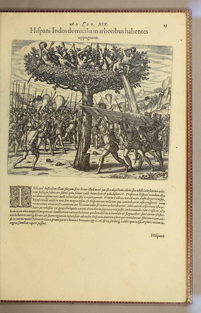 An illustration from Americae pars sexta., 1617, leaf 141