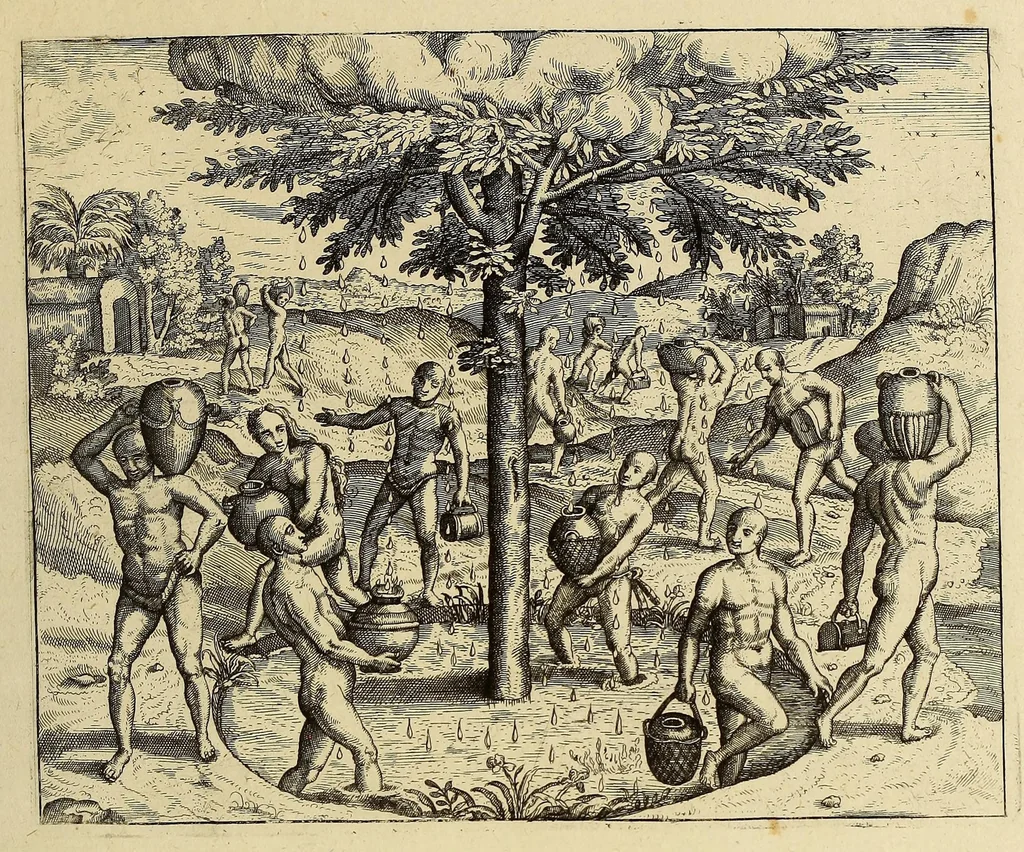 An illustration from Americae pars sexta., 1617, leaf 151