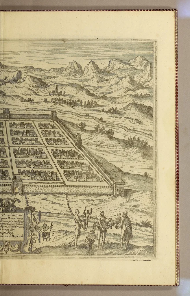 An illustration from Americae pars sexta., 1617, leaf 17