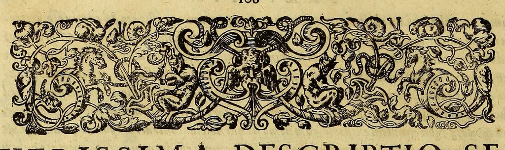An illustration from Americae pars VIII. : Continens primo, Descriptionem trium itinerum nobilissimi et fortissimi equitis Francisci Draken, qui circumnauigato vniuerso terrarum orbe, postea copiis nauticis, ad expugnandum ciuitatem Panamam, in Indiam nauigauit. Secundo, iter nobilissimi equitis Thomae Candisch, qui duorum ferè annorum spacio, 13000. Anglicana miliaria in mari confecit, vbi describuntur quoque omnia quae in hoc itinere ipsi acciderunt & visa sunt. Tertio, duo itinera, nobilissimi & fortissimi equitis Gualtheri Ralech quibus describitur auriferum & potentissimum regnum Guiana, ad septentrionem fluminis Orenoque, alias Oregliana dicti, situm cum metropoli eius Manoa & Macuieguarai, aliisque finitimis regionibus & fluuis, mercibus item praestantissimis & mercatura, quae in regno hoc exercetur, cuius luculenta tabula geographica in fronte operis occurrit., 1625, leaf 116