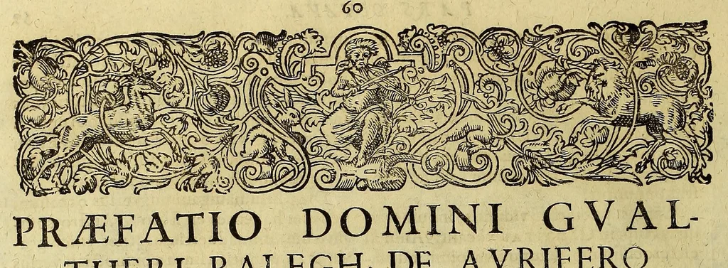An illustration from Americae pars VIII. : Continens primo, Descriptionem trium itinerum nobilissimi et fortissimi equitis Francisci Draken, qui circumnauigato vniuerso terrarum orbe, postea copiis nauticis, ad expugnandum ciuitatem Panamam, in Indiam nauigauit. Secundo, iter nobilissimi equitis Thomae Candisch, qui duorum ferè annorum spacio, 13000. Anglicana miliaria in mari confecit, vbi describuntur quoque omnia quae in hoc itinere ipsi acciderunt & visa sunt. Tertio, duo itinera, nobilissimi & fortissimi equitis Gualtheri Ralech quibus describitur auriferum & potentissimum regnum Guiana, ad septentrionem fluminis Orenoque, alias Oregliana dicti, situm cum metropoli eius Manoa & Macuieguarai, aliisque finitimis regionibus & fluuis, mercibus item praestantissimis & mercatura, quae in regno hoc exercetur, cuius luculenta tabula geographica in fronte operis occurrit., 1625, leaf 70