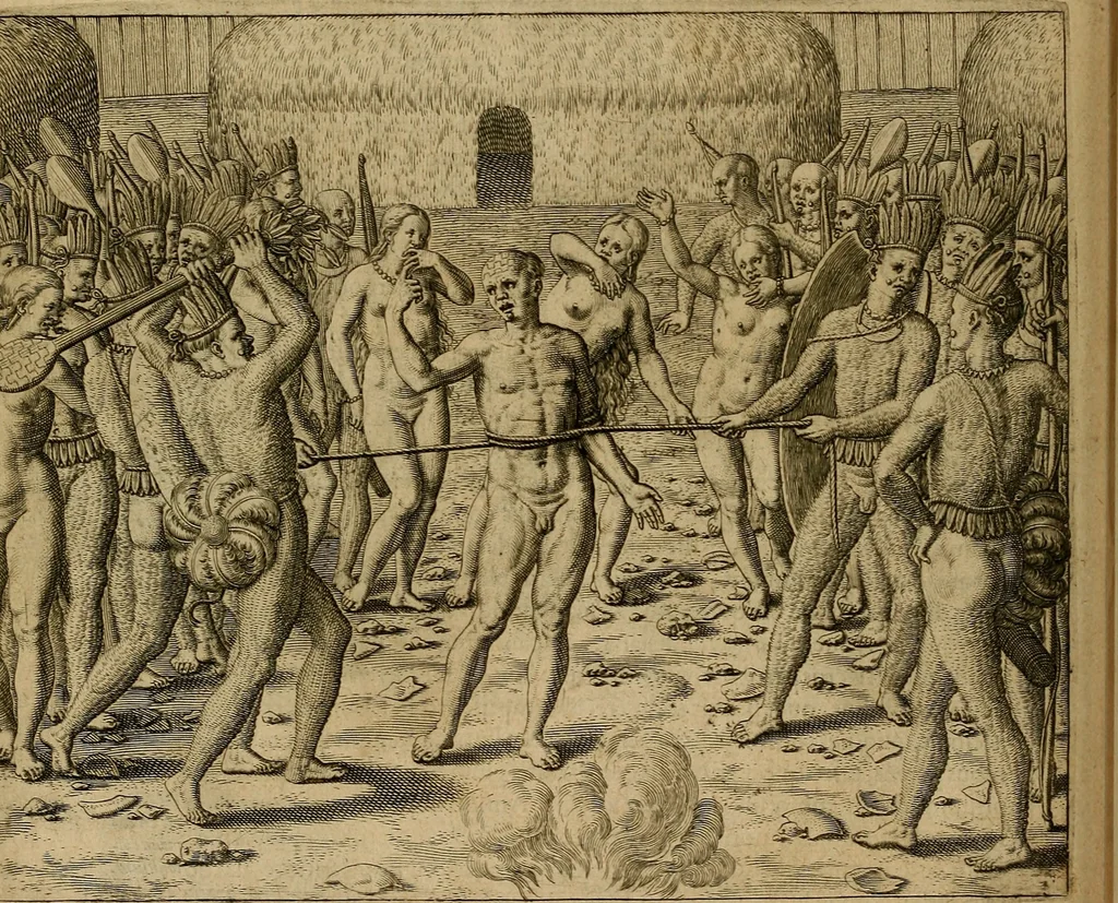 An illustration from Americae tertia pars : memorabile provinciæ Brasiliæ historiam contines, 1592, leaf 233