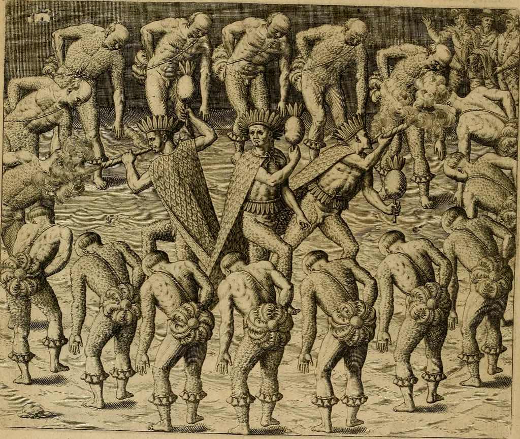An illustration from Americae tertia pars : memorabile provinciæ Brasiliæ historiam contines, 1592, leaf 249