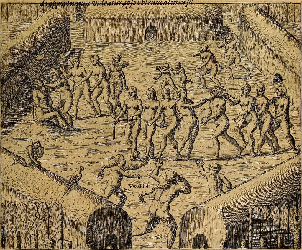 An illustration from Americae tertia pars : memorabile provinciæ Brasiliæ historiam contines, 1592, leaf 62