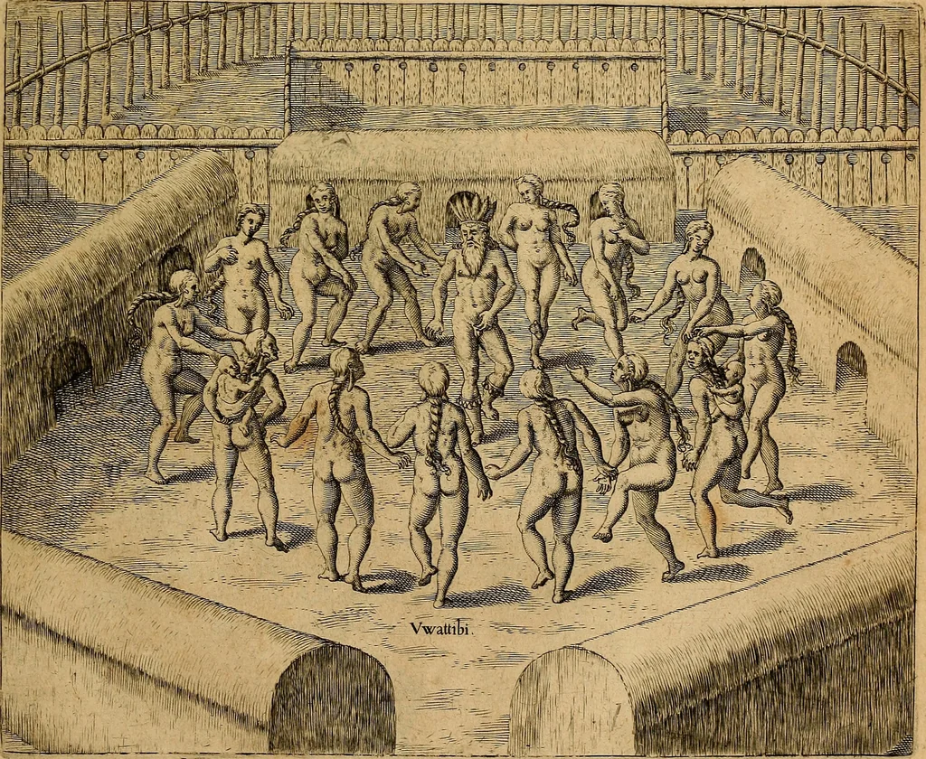 An illustration from Americae tertia pars : memorabile provinciæ Brasiliæ historiam contines, 1592, leaf 64