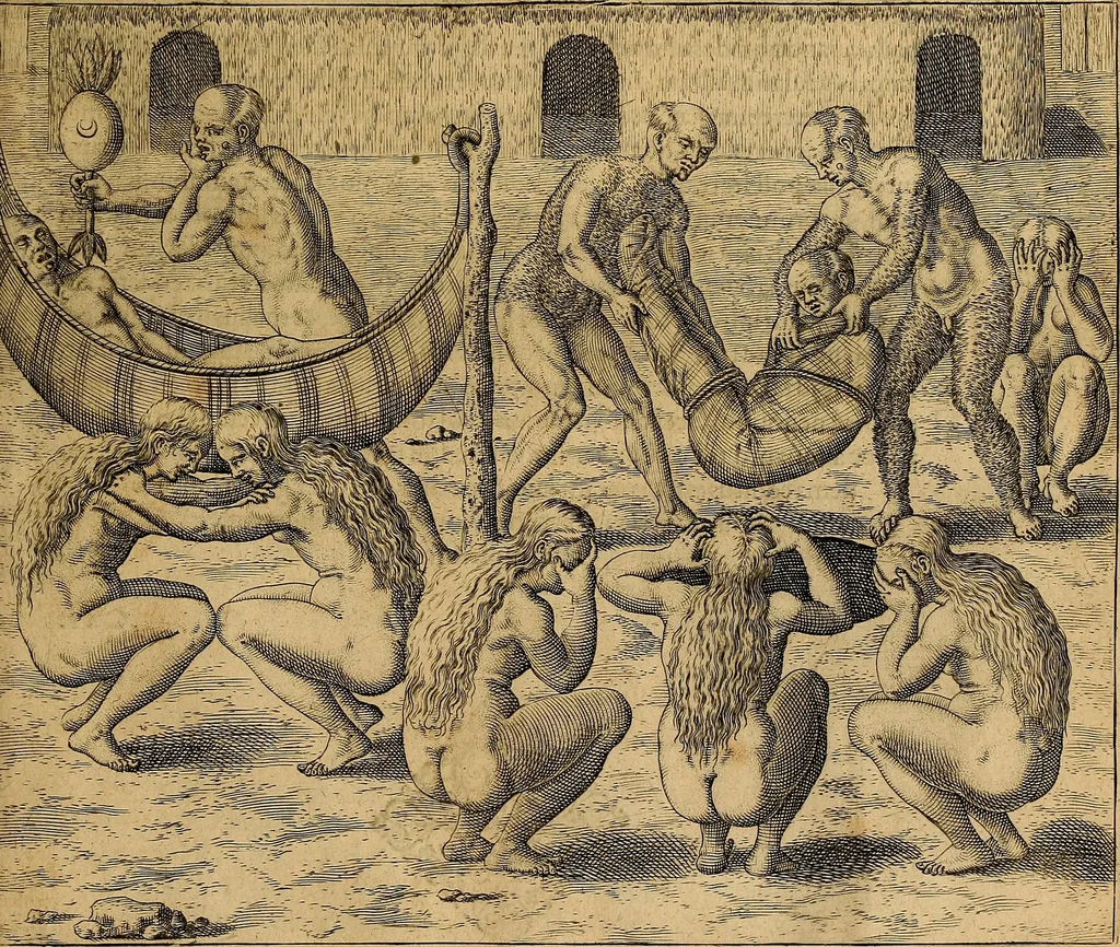 An illustration from Americae tertia pars : memorabile provinciæ Brasiliæ historiam contines, 1592, leaf 80