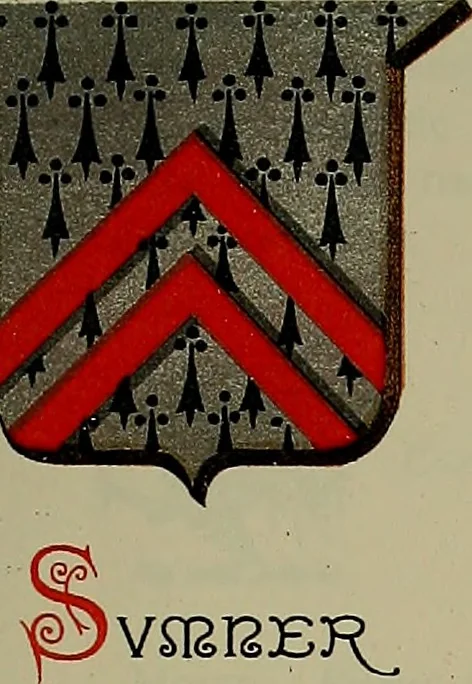 An illustration from America heraldica : a compilation of coats of arms, crests and mottoes of prominent American families settled in this country before 1800, 1889, leaf 100