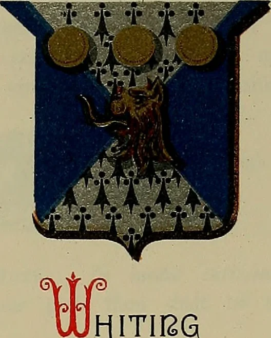 An illustration from America heraldica : a compilation of coats of arms, crests and mottoes of prominent American families settled in this country before 1800, 1889, leaf 100