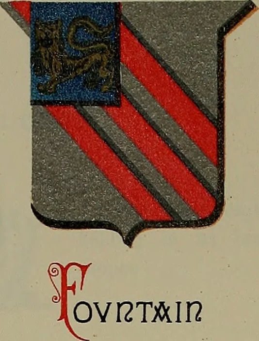 An illustration from America heraldica : a compilation of coats of arms, crests and mottoes of prominent American families settled in this country before 1800, 1889, leaf 108