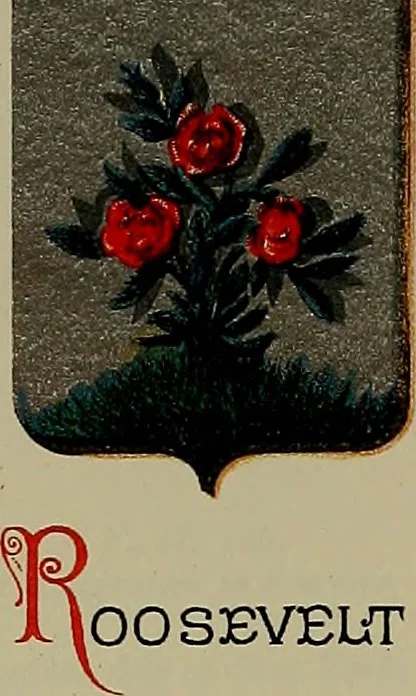 An illustration from America heraldica : a compilation of coats of arms, crests and mottoes of prominent American families settled in this country before 1800, 1889, leaf 108